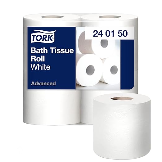 Tork Advanced Bath Tissue Roll White T24, 2-Ply, 96 rolls x 176 sheets/roll, 240150