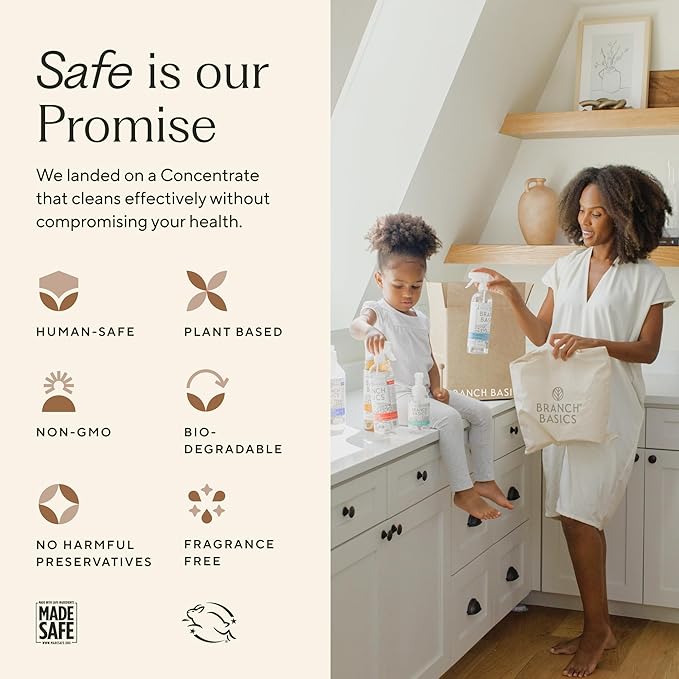 Branch Basics Concentrate Refill (33.8 oz) | All Purpose Multi-Surface Cleaning Concentrate - Replace Every Household Cleaner | Plant & Mineral-Based, Human-Safe, Fragrance Free