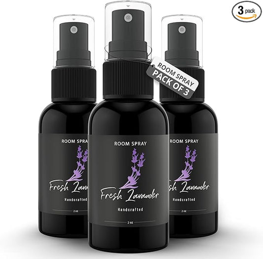 605Products Room & Air Freshener Spray - Long Lasting Odor Eliminator with Essential Oils, Home Fragrance Supplies - Lavender (3-Pack)
