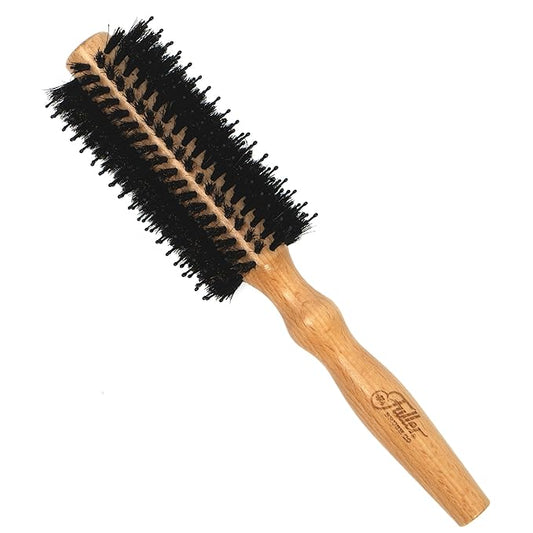 Fuller Brush Natural Beechwood Hairbrush - Ergonomic Contoured Handle - Genuine Boar Bristles - Spiral Tufting Pattern for Curls & Bobs - Style & Wave with Natural Shine (Styling All Round)