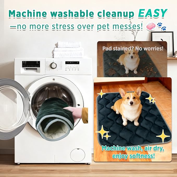 furrybaby Dog Crate Pad for Dog Cages Flat Crate Mat Kennel Pad with Anti-Slip Bottom Machine Washable for Pet Bed Sleeping (S 24x18'', Grey Mat)