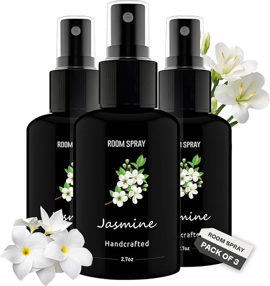 605Products Room & Air Freshener Spray - Long Lasting Odor Eliminator with Essential Oils, Home Fragrance Supplies - Jasmine (3-Pack)
