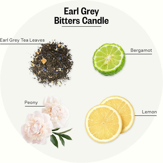 Apotheke 3-Wick Scented Candles for Home, Earl Grey Bitters - 26 oz Soy Wax Aromatherapy Jar Candle Gift for Women - Long-Lasting Fragrance with Perfume-Grade Essential Oils - Bergamot, Peony & Lemon
