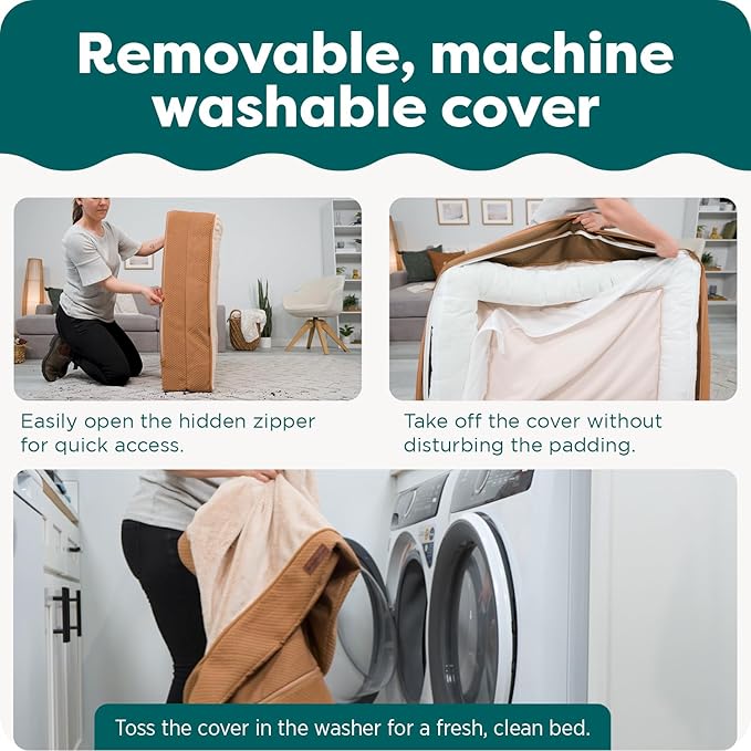 Furhaven Orthopedic Dog Bed for Large Dogs w/ Removable Bolsters & Washable Cover, For Dogs Up to 95 lbs - Quilted Sofa - Navy (Blue), Jumbo/XL