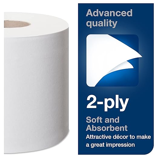 Tork Advanced Bath Tissue Roll White T24, 2-Ply, 96 rolls x 176 sheets/roll, 240150