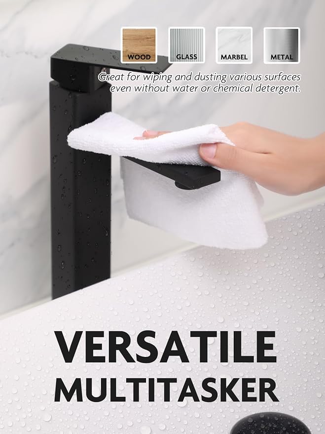 Fantasticlean Microfiber Cleaning Cloth Roll -150 Pack, Tear Away Microfiber Towels, 12" x 12", Reusable, Washable, Ultra Absorbent Dishcloth for Car, Home Supplies, Pet, Kitchen (White & Dimgrey)