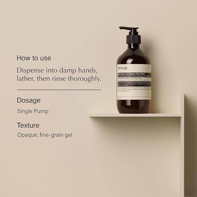 Aesop Reverence & Resurrection Aromatique Hand Wash Set | Gently Cleanses & Exfoliates for Smooth, Refreshed, and Supple Hands | 16.9 oz / 500mL