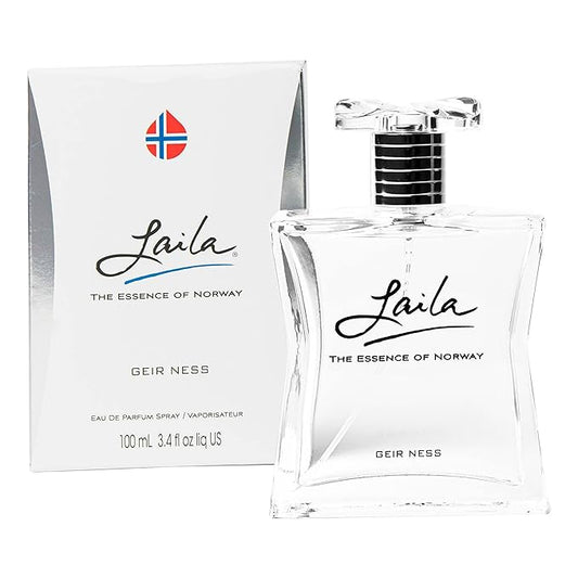 Geir Ness Laila Eau de Parfum Spray - Long Lasting Fresh, Airy and Clean Fragrance for Women - 3.4 oz / 100 ml