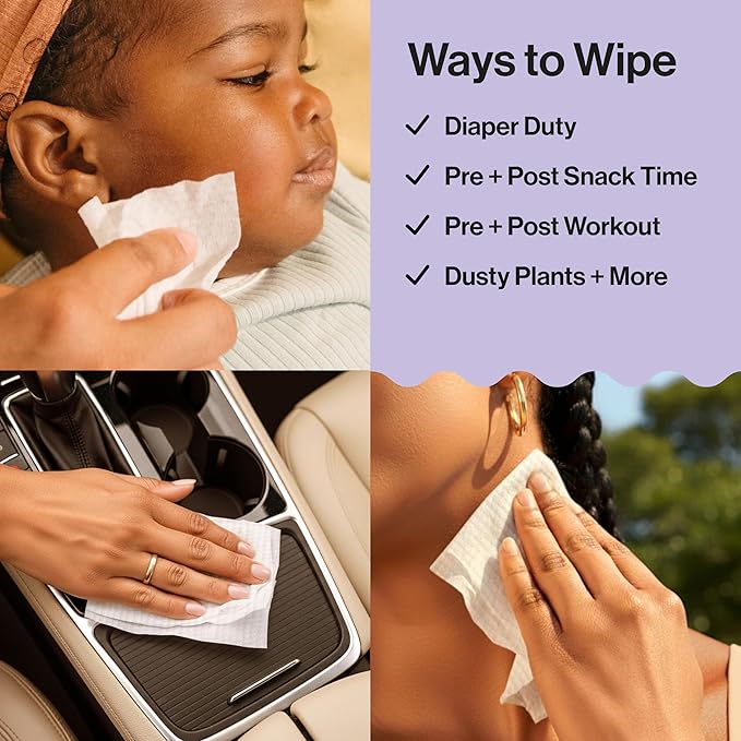 The Honest Company Calm and Cleanse Naturally Scented Wipes Cleansing Multi-Tasking 99% Water Plant Based Hypoallergenic Lavender 240 Count