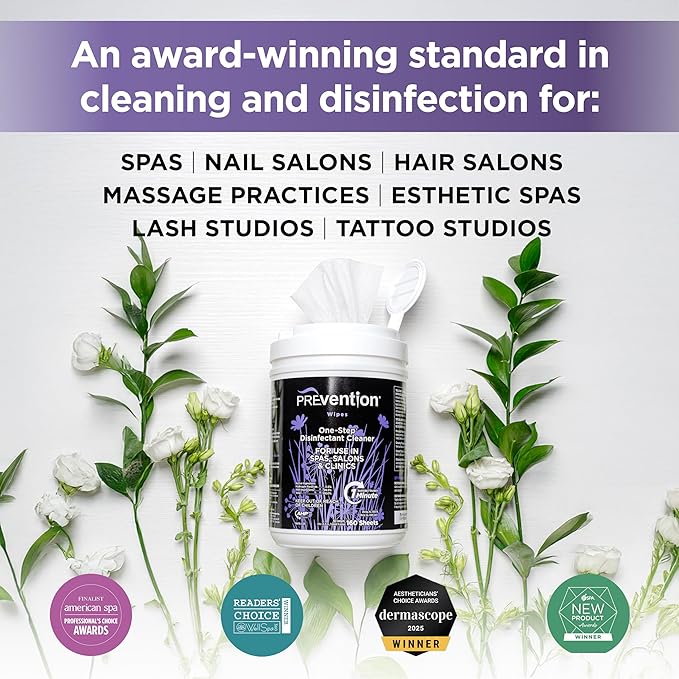 Prevention All Purpose Disinfecting Wipes – Cleaning Wipes Canister, Bulk Cleaner Towelettes for Salons, Spas, Clinics, Studios – Hospital Grade Surface Sanitizing – 160 Count per Refill Bag (6 Pack)