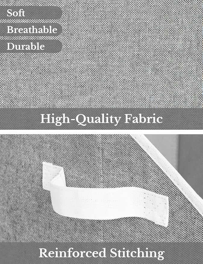 StorageWorks Closet Storage Bins, Trapezoid Organizer Box for Shelves, Fabric Clothes Bin, Foldable Organizing Baskets with Handles, Small, 3-Pack, Gray