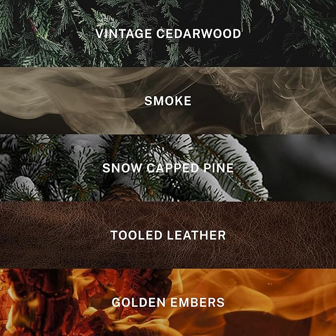 Hotel Lobby Aspen Candle – Luxury Hand-Poured 9.75oz Soy Wax with Cedarwood, Leather, Golden Embers, Smoke, and Pine – Infused with Essential Oils, 65-Hour Burn Time, Reusable Vessel, Clean Burn