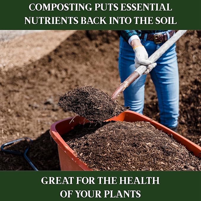 Bamboozle - 1 Gallon Compost Bin, Comes with Hemp-Based Filter, Sustainable Materials, Indoor Countertop Composter, Home & Garden Supplies, Terracotta