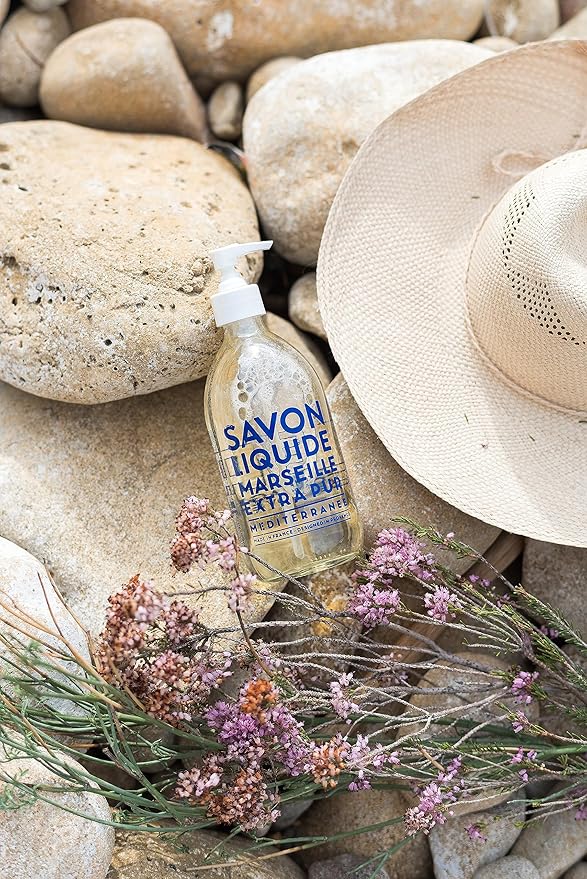 Compagnie de Provence Savon de Marseille Extra Pure Liquid Soap - Mediterranean Sea - 10 Fl Oz Plastic Pump Bottle