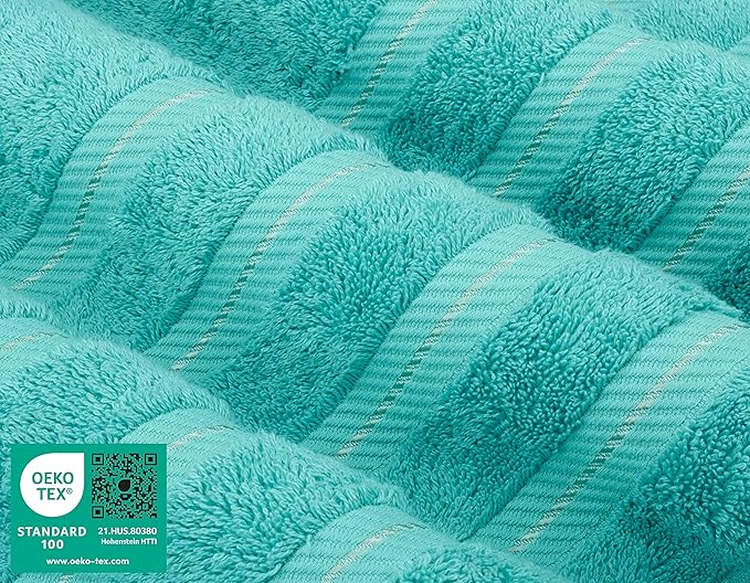 American Soft Linen 35x70 Jumbo Large Bath Towels, 600 GSM 100% Cotton Turkish Bath Sheet, Oversized Luxury Bath Towels for Bathroom Beach and Pool, Turquoise