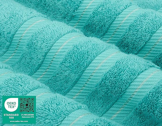 American Soft Linen 35x70 Jumbo Large Bath Towels, 600 GSM 100% Cotton Turkish Bath Sheet, Oversized Luxury Bath Towels for Bathroom Beach and Pool, Turquoise